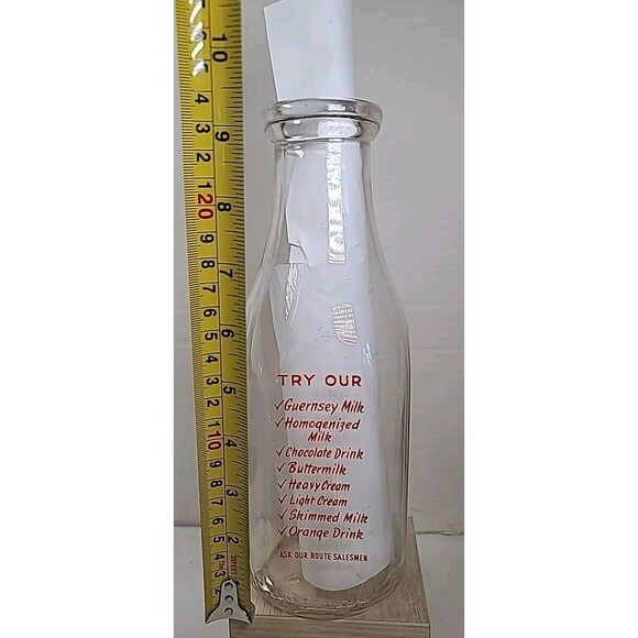 TSPQ Milk Bottle Everett & Thompson Dairy Farm Binghamton NY BROOME County 1955 - Picture 5 of 5